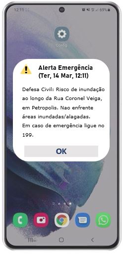 Celulares brasileiros vão emitir alertas de desastres