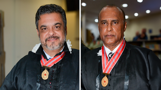 Procuradores de Justiça Ricardo Régis Dourado e Nivaldo dos Santos Aquino